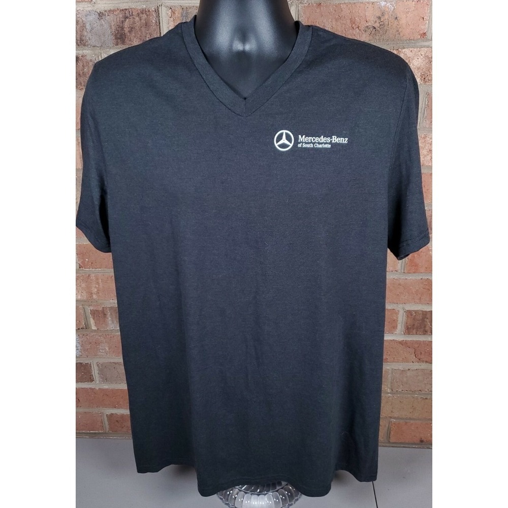 Mercedes Benz‎ South Charlotte V Neck TShirt Mens XL Gray